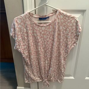 Apt. 9 Light Pink Patterned Short Sleeve Top